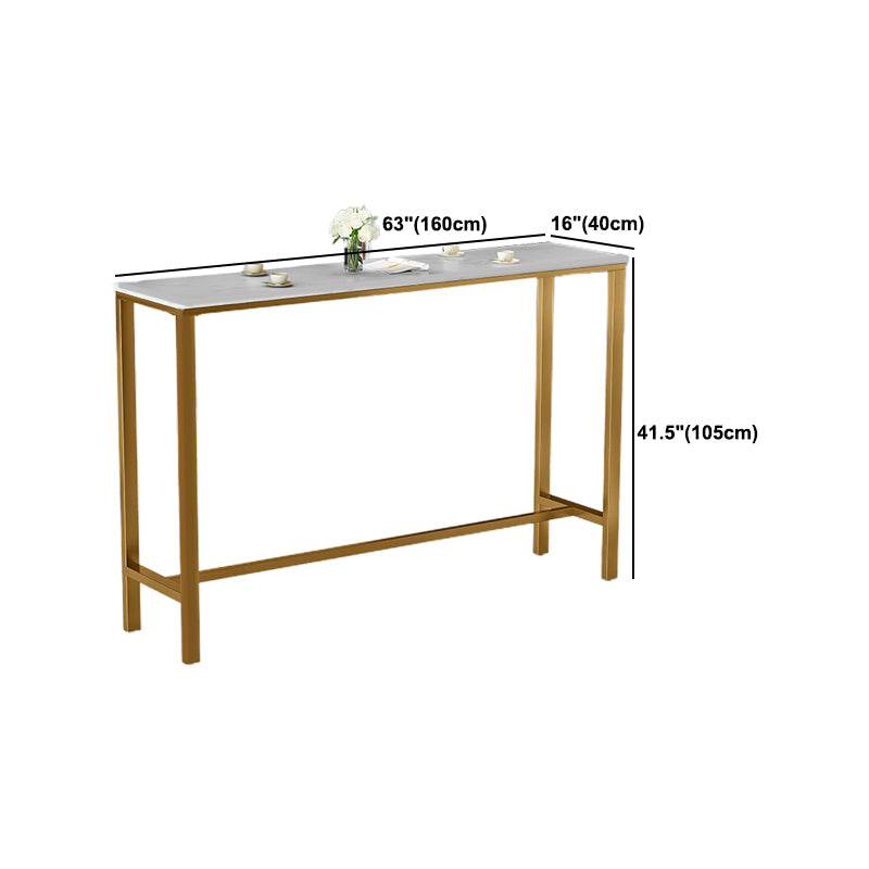 Modern Faux Marble Top Pub Table Set 1/3/5 Pieces White Bar Set with Upholstered Stools