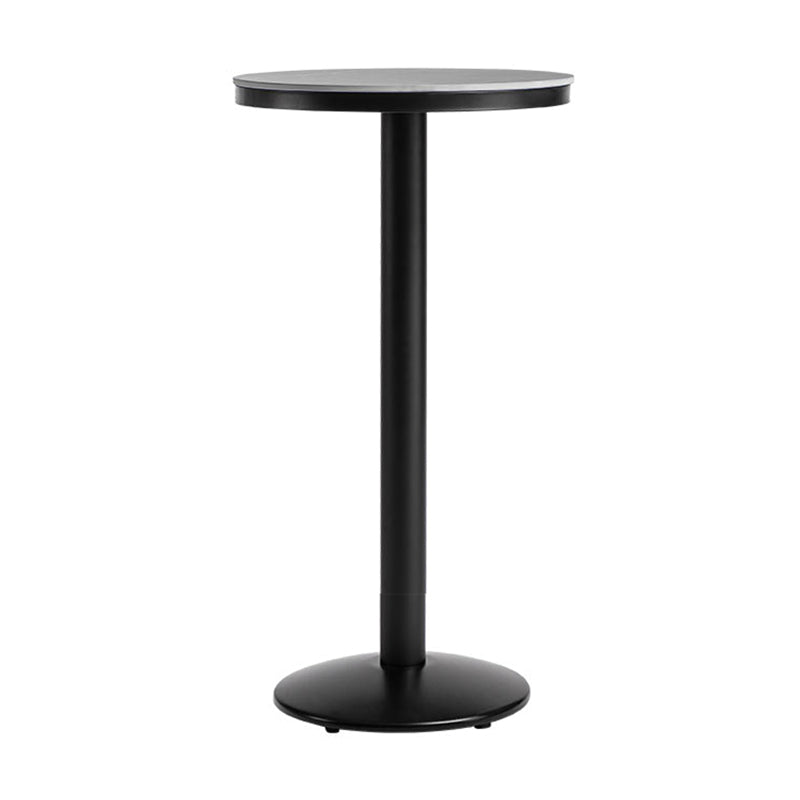 1/2/3 Pieces Round Bar Table Set Stone Bar Table with Upholstered Bar Stools