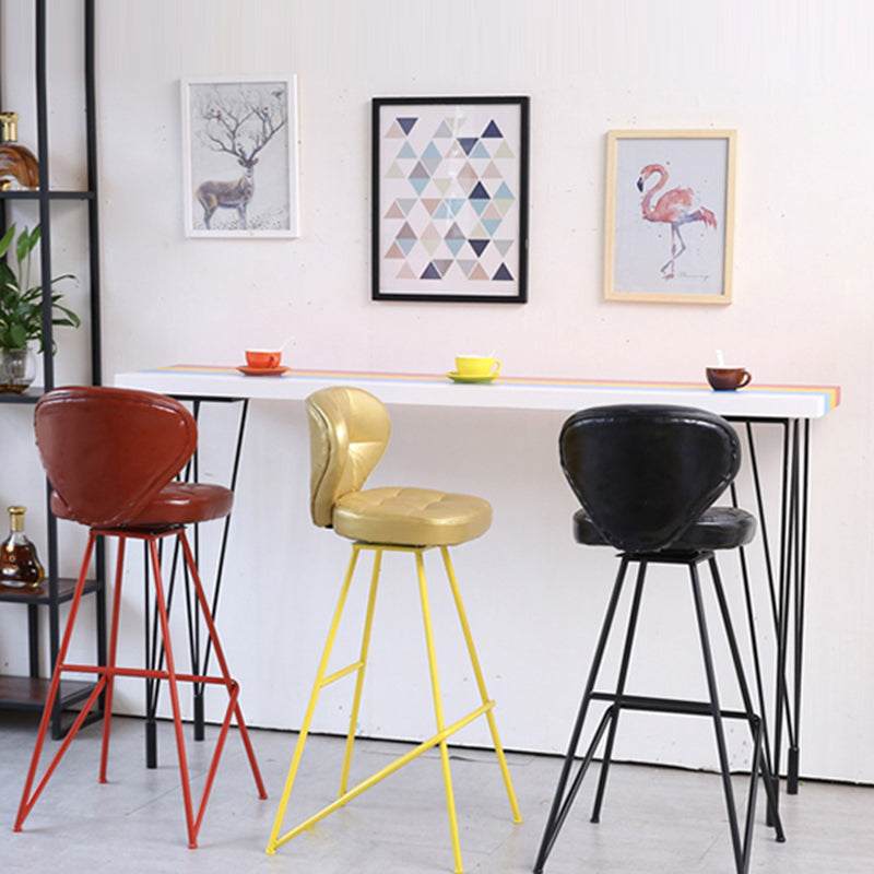 1/4 Pieces Wood Top Bar Table with Upholstered Stools Industrial Rectangle Pub Set