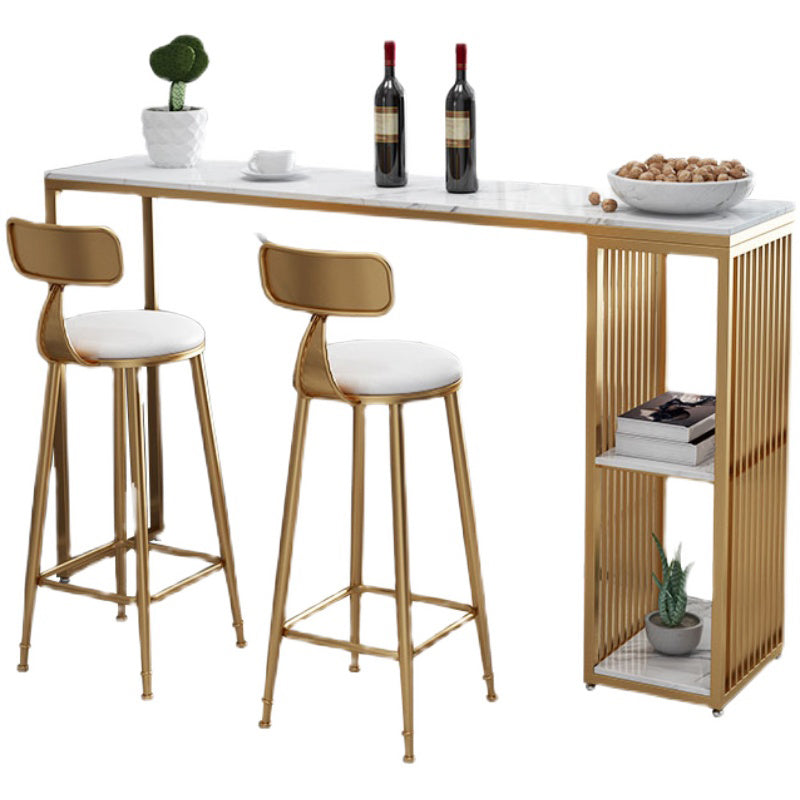 1/2/3 Pieces Bar Table and Stools Industrial Bar Pub Table Set