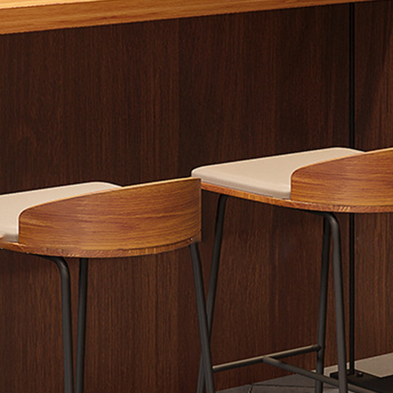 1/5/9 Pieces Modern Wood Bar Table Set Counter Table with Upholstered Stools