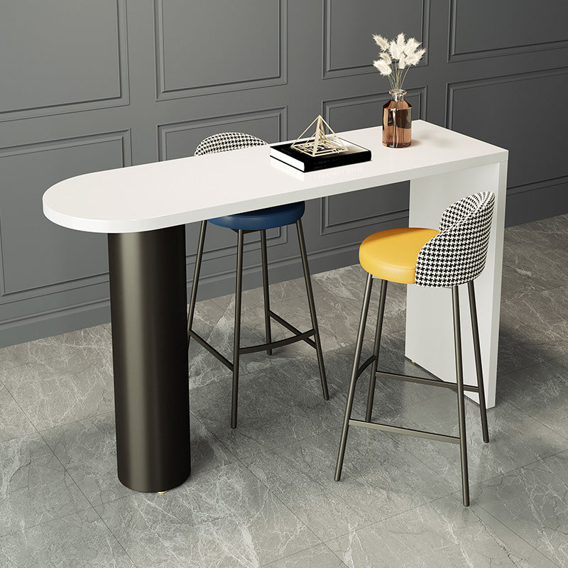 Modern Free Form Pub Table Set 1/3/4 Pieces Solid Wood Top Bar Table Set