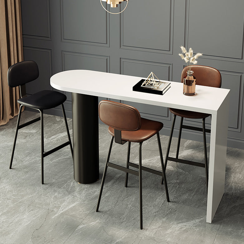 Modern Free Form Pub Table Set 1/3/4 Pieces Solid Wood Top Bar Table Set