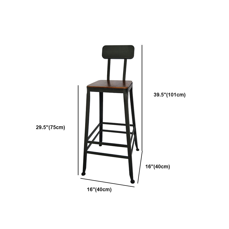 Industrial Rectangle Bar Table Set 1/6 Pieces Solid Wood Fixed Counter Table