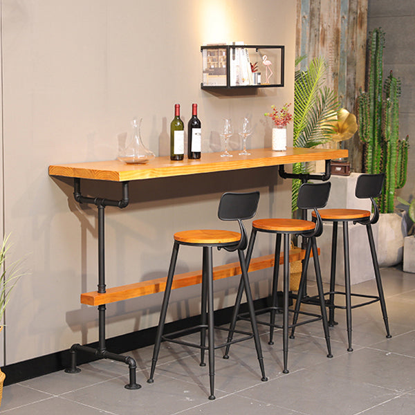 Solid Wood Bar Table Set Modern Rectangle 1/2/7 Pieces Counter Table