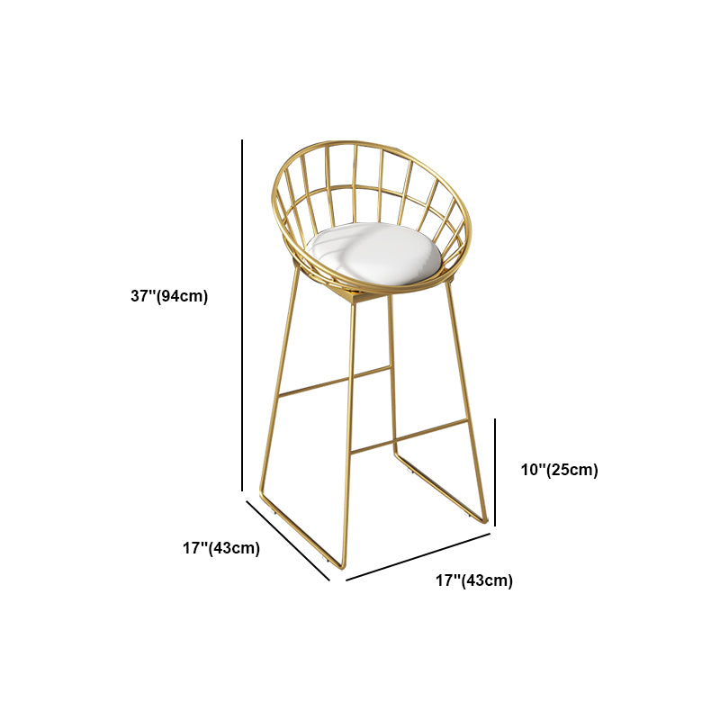 Industrial Round Bar Table Set 1/2/3/4 Pieces Gold Iron Bistro Set with Footrest