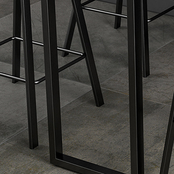 Industrial Rectangle Bar Table Set 1/2/3/5 Pieces Stone Counter Table for Indoor