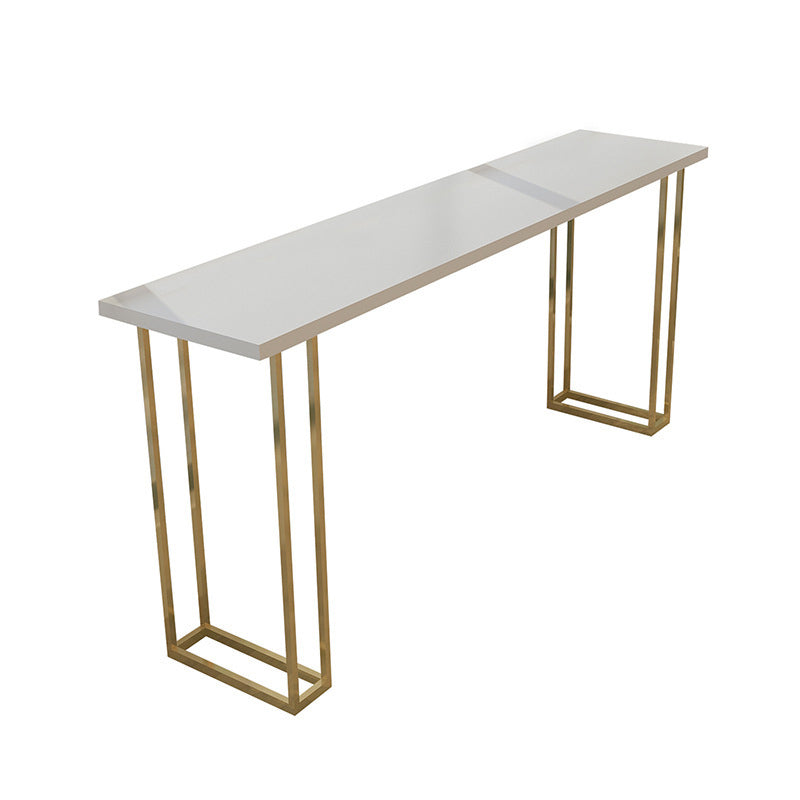 1/2/5 Pieces Luxurious Rectangle Pub Table Set Wooden Counter Table with High Stools