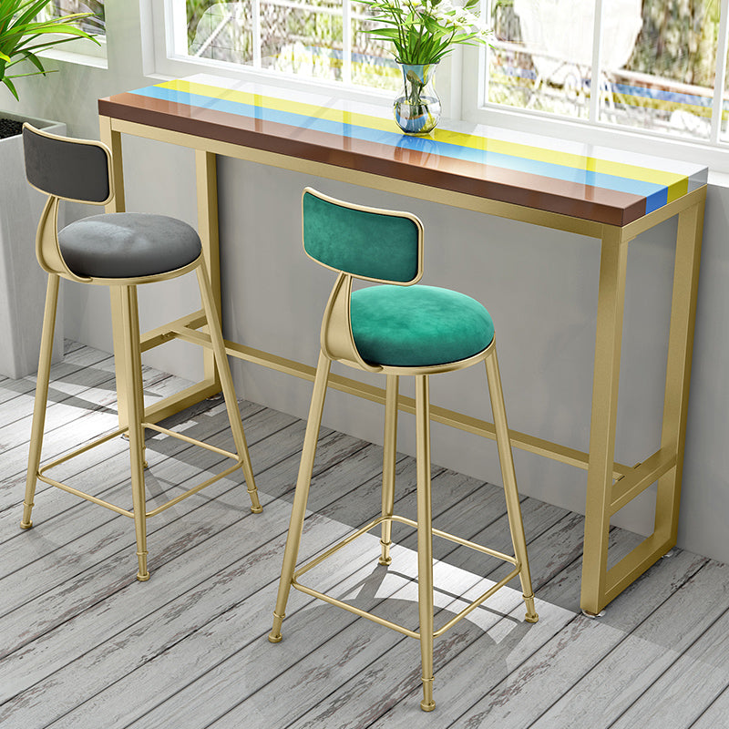 Glam Rectangle Bar Table Set 1/3 Pieces Counter Table for Dining Room