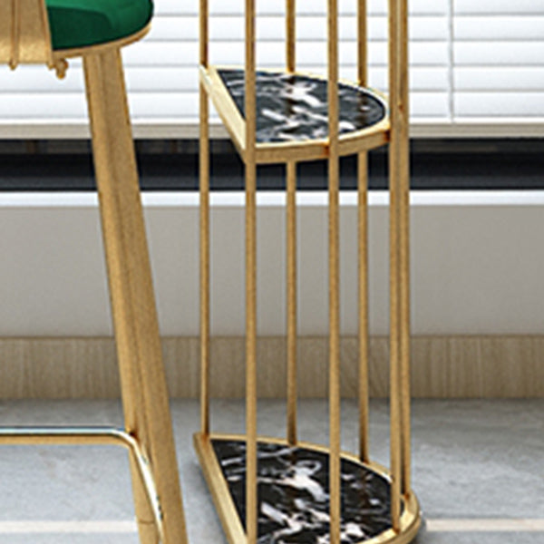 Glam Style Oval Bar Table 1/3 Pieces Stone Counter Table for Indoor