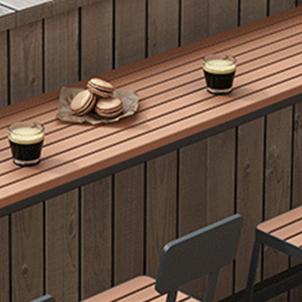 Modern 1/2/5 Pieces Reclaimed Wood Bar Table Set Fixed Table Counter Table for Dining Room