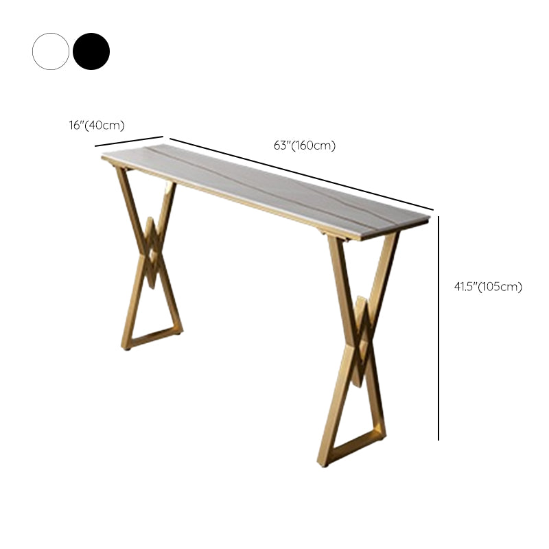 1/2/3 Pieces Modern Rectangular Pub Table Set Sintered Stone Top Bistro Table Set