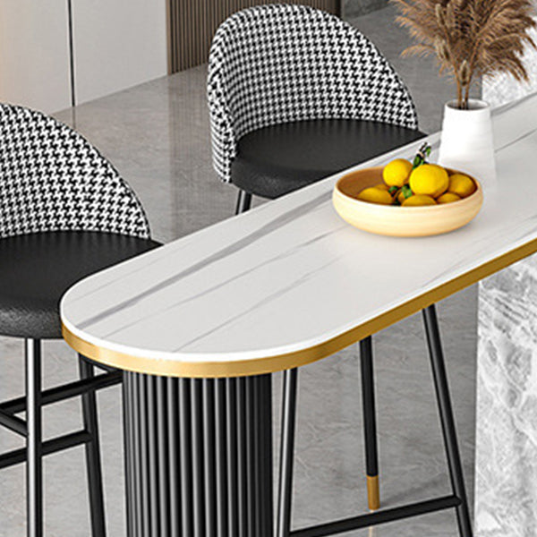 Sintered Stone Bistro Table Set 1/2/3 Pieces Modern Irregular Shape Pub Table Set