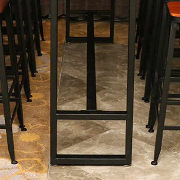 1/6/11 Pieces Pine Wood Top Bar Set with Metal Frame Industrial Rectangle Pub Set