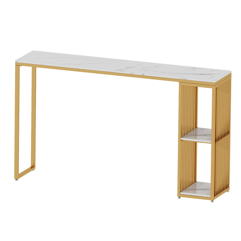 Industrial 1/3 Pieces Bar Table Set Rectangle Stone Counter Table for Living Room