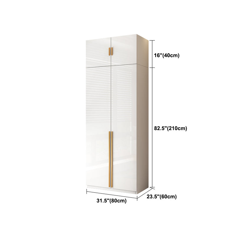 White Colour Wooden Wardrobe Soft Close Door Wardrobe Closet for Bedroom