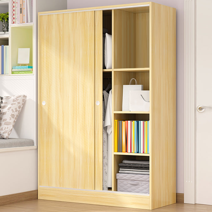 Modern Wardrobe Cabinet With Shelves Engineered Wood Wardrobe Closet
