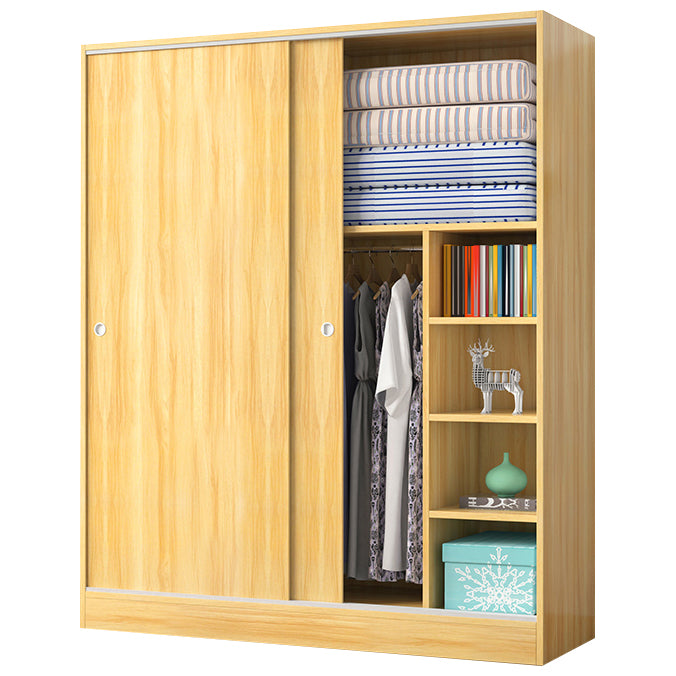 Modern Wardrobe Cabinet With Shelves Engineered Wood Wardrobe Closet