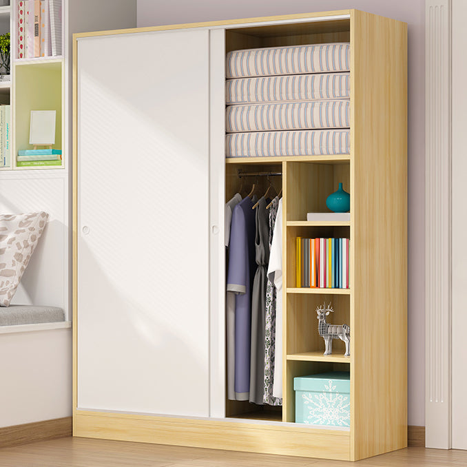 Modern Wardrobe Cabinet With Shelves Engineered Wood Wardrobe Closet