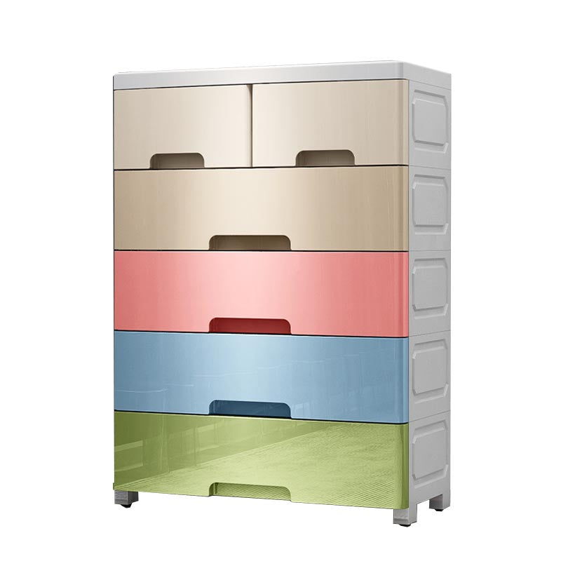Modern Storage Cabinet with Drawer Plastic Wardrobe Armoire for Home