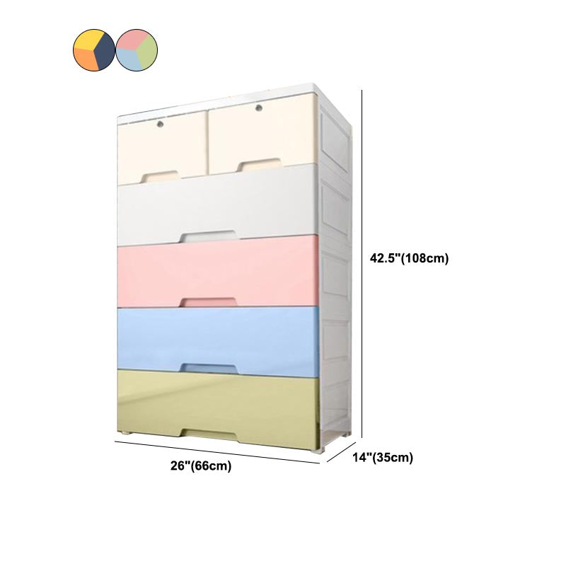Modern Storage Cabinet with Drawer Plastic Wardrobe Armoire for Home