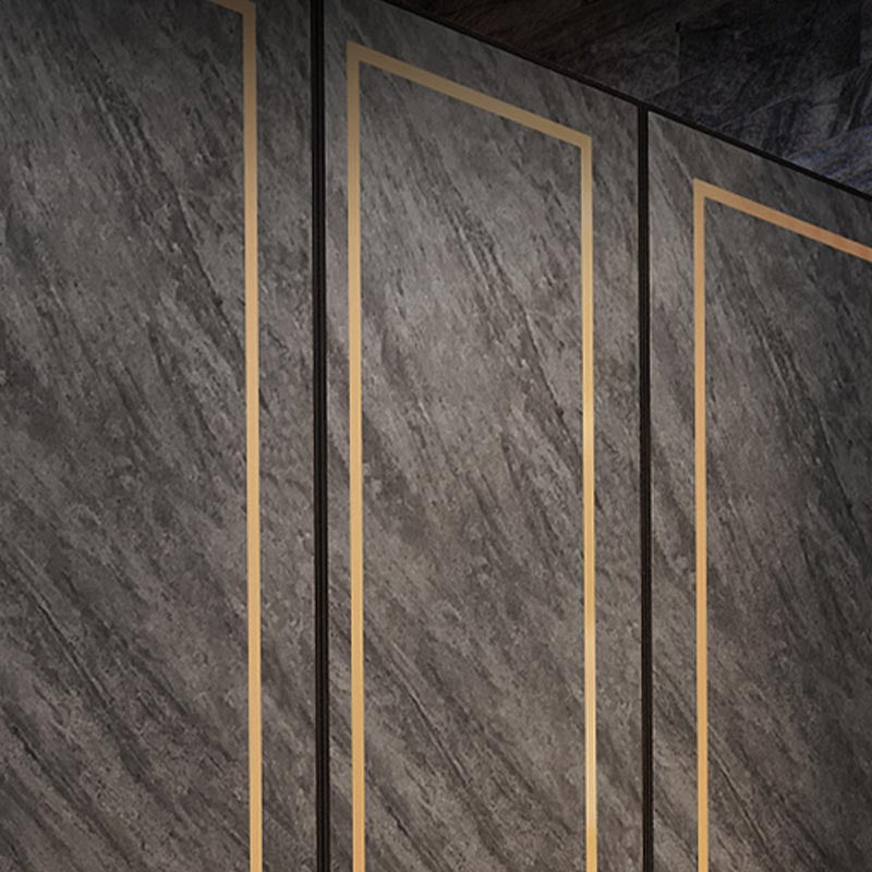 Mirrored Finish Cabinet with Grey Glass Doors Contemporary Interior Storage Cabinet