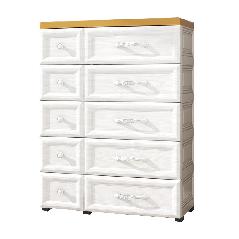 10-drawer Storage Cabinet Contemporary Plastic Wardrobe Armoire
