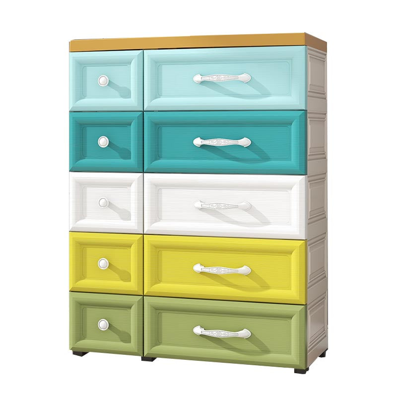 10-drawer Storage Cabinet Contemporary Plastic Wardrobe Armoire