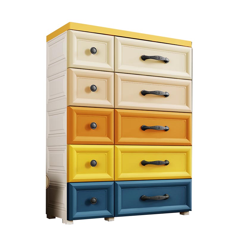 10-drawer Storage Cabinet Contemporary Plastic Wardrobe Armoire