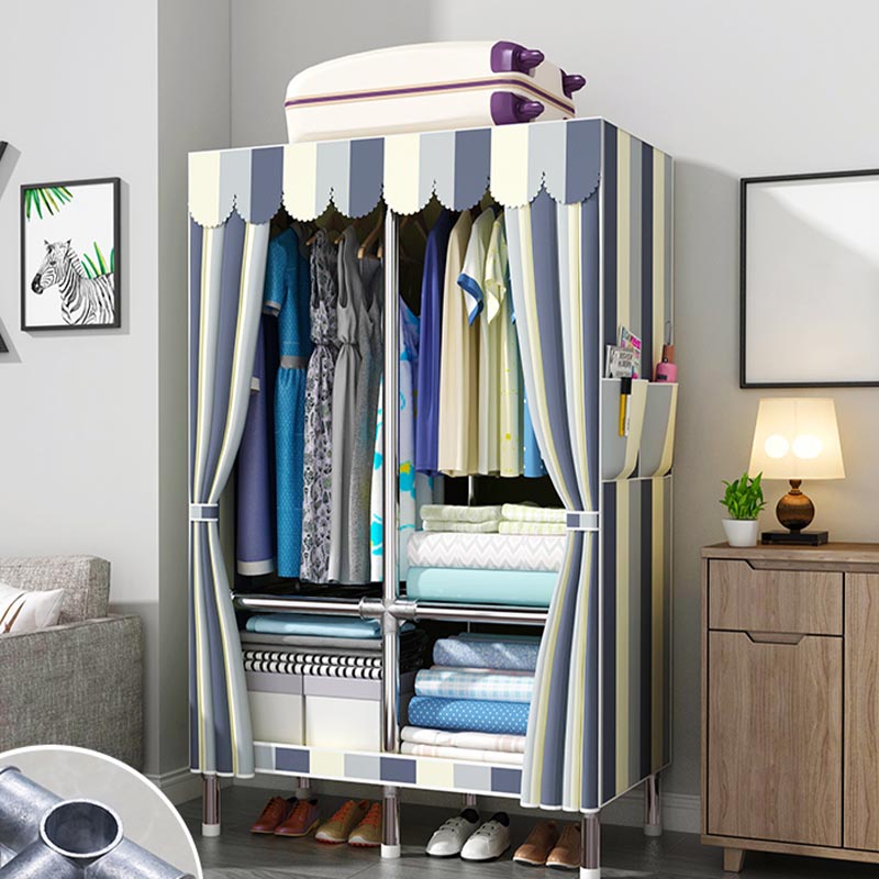 Modern Wardrobe Armoire with Legs Metal Wardrobe Cabinet with Shelves