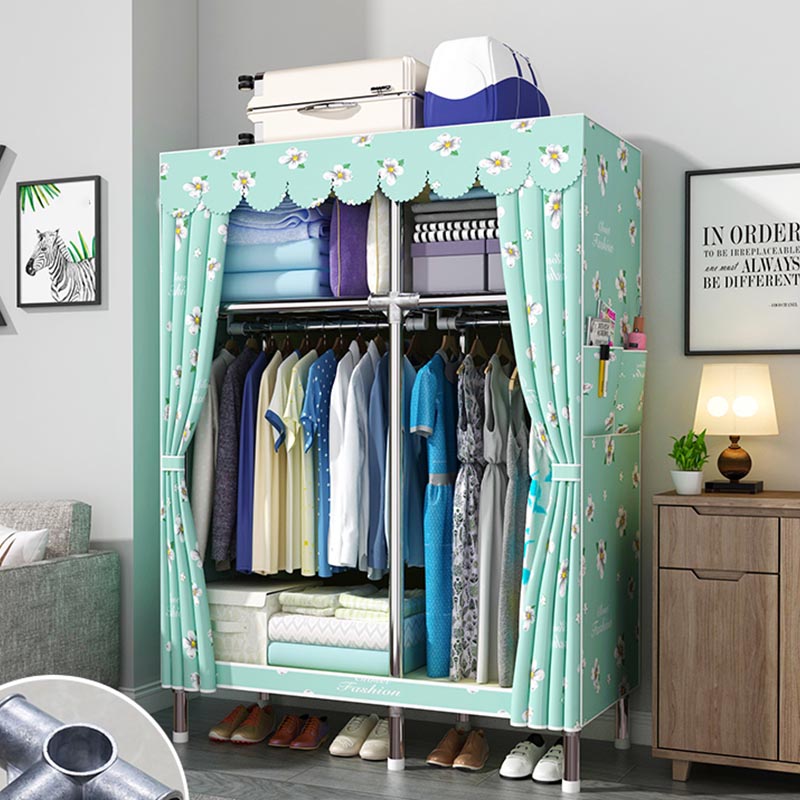 Modern Wardrobe Armoire with Legs Metal Wardrobe Cabinet with Shelves