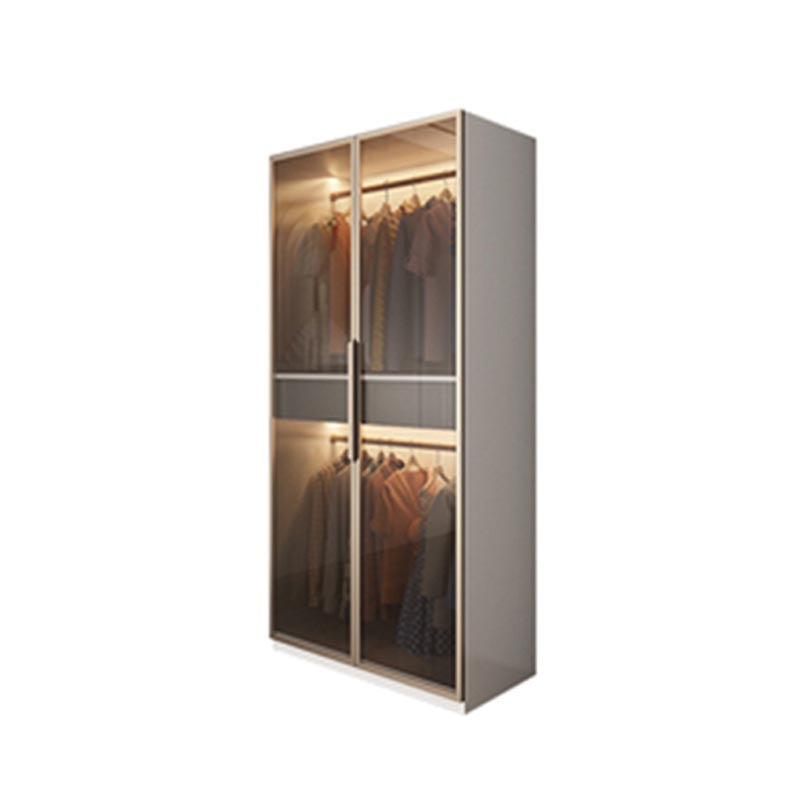 White Colour Wardrobe Armoire Contemporary Style Wooden Wardrobe Closet for Bedroom