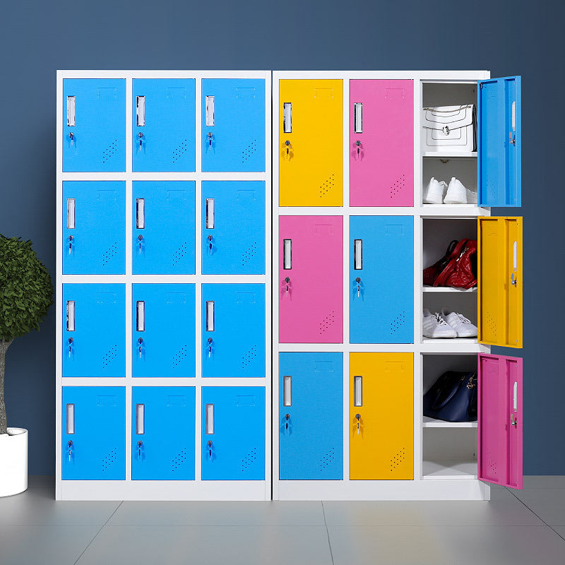 Metal Non-Hanging Armoire with Hinged Doors Modern Storage Cabinet for Bathroom