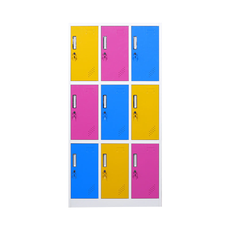 Metal Non-Hanging Armoire with Hinged Doors Modern Storage Cabinet for Bathroom