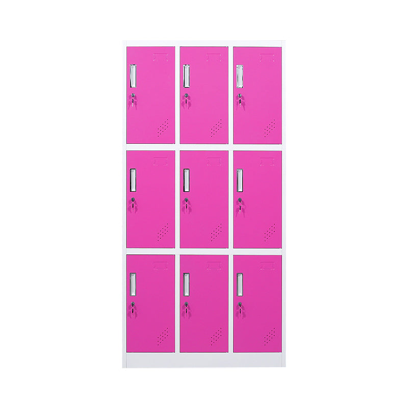 Metal Non-Hanging Armoire with Hinged Doors Modern Storage Cabinet for Bathroom