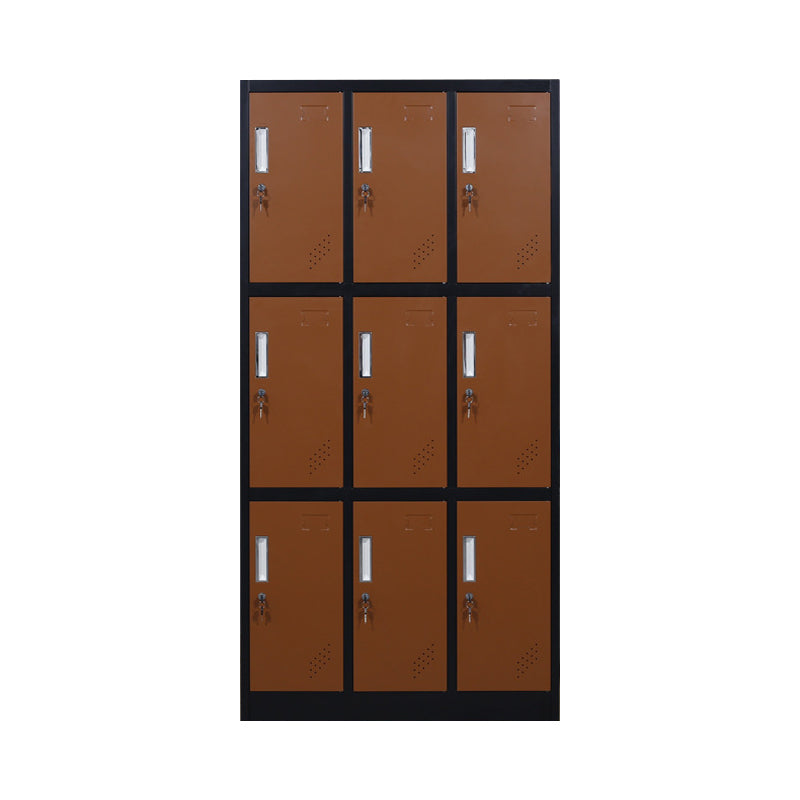 Metal Non-Hanging Armoire with Hinged Doors Modern Storage Cabinet for Bathroom