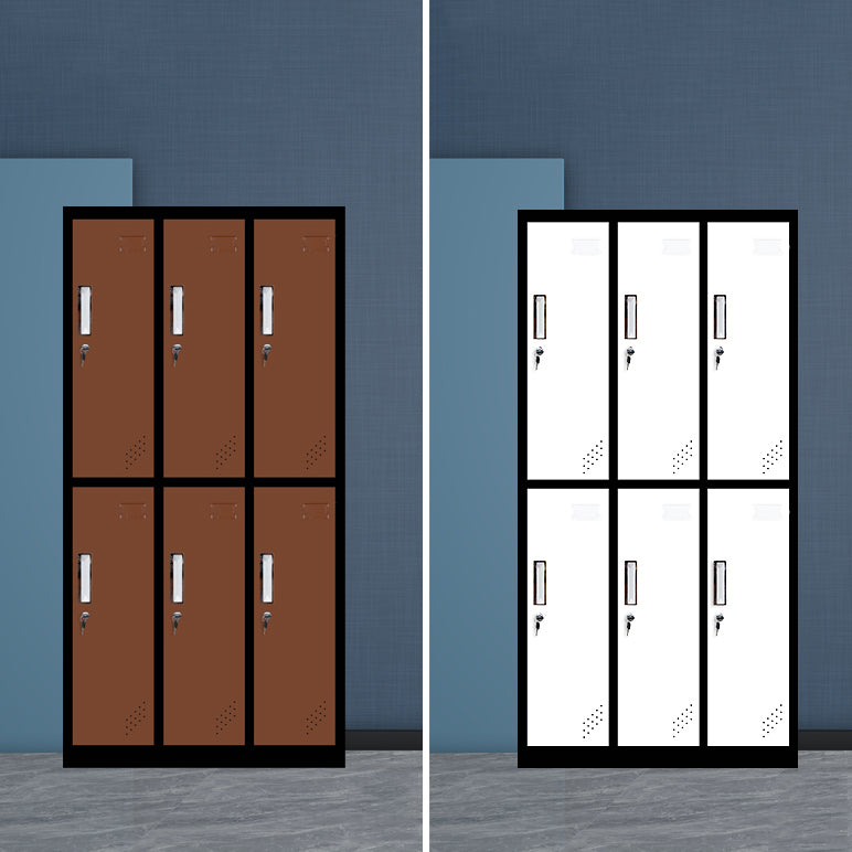 Metal Non-Hanging Armoire with Hinged Doors Modern Storage Cabinet for Bathroom