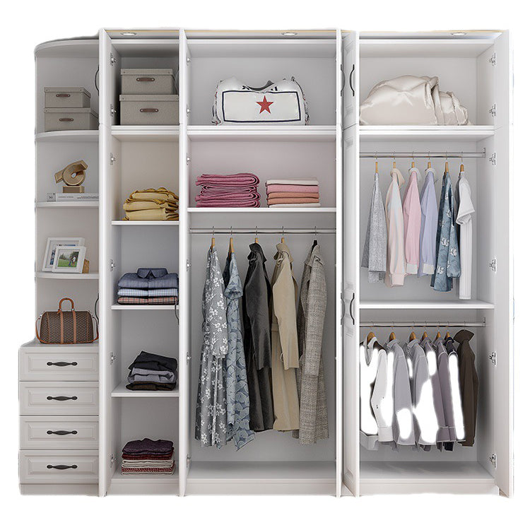 White Colour Wardrobe French Country Wooden Wardrobe Closet for Bedroom