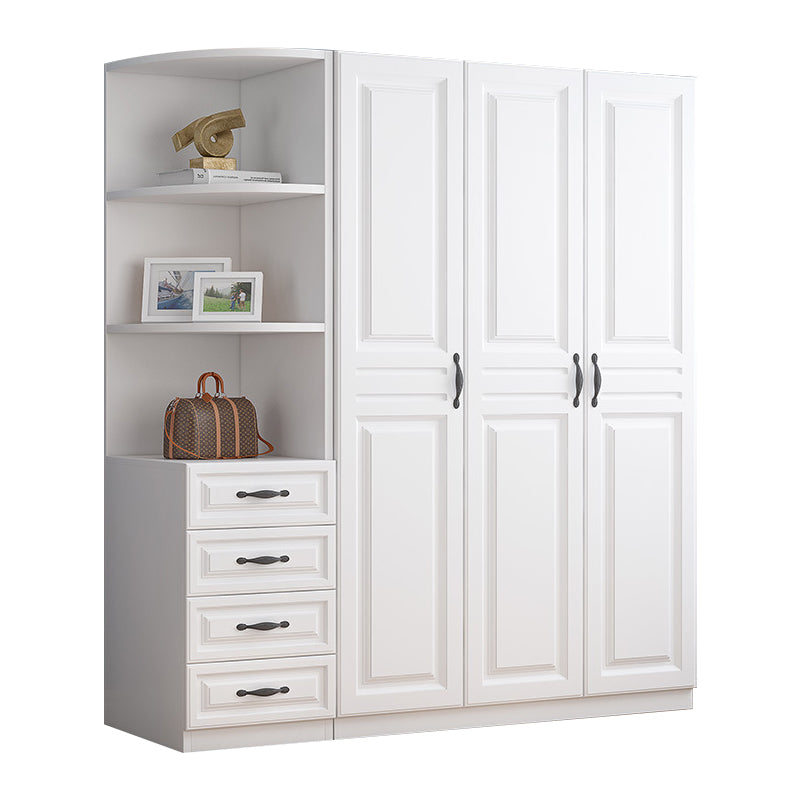 White Colour Wardrobe French Country Wooden Wardrobe Closet for Bedroom