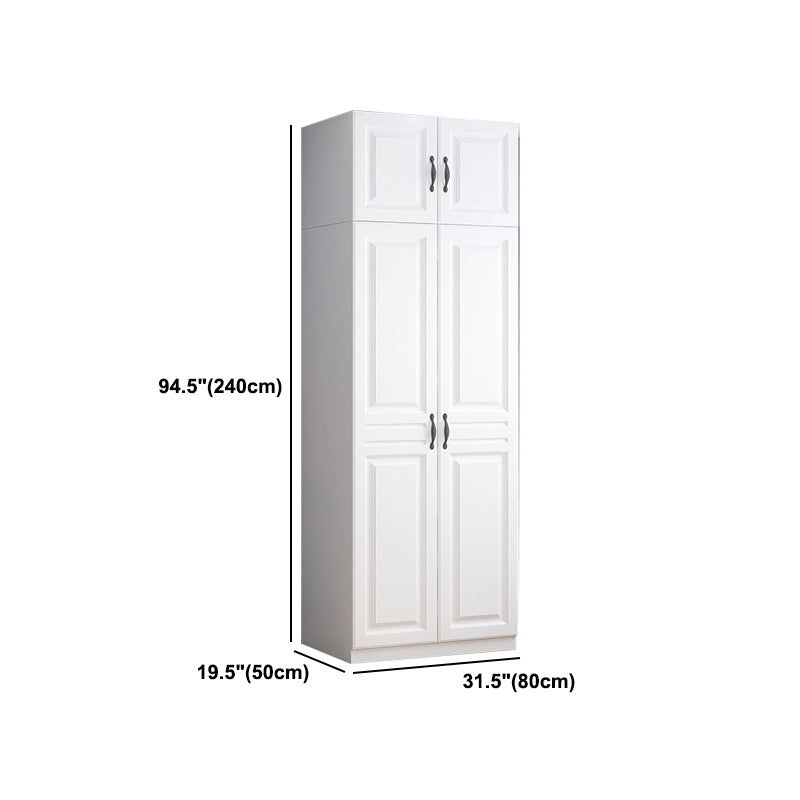 White Colour Wardrobe French Country Wooden Wardrobe Closet for Bedroom