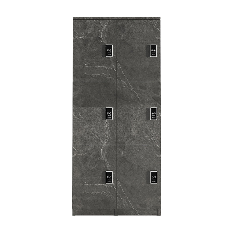 Gray Engineered Wood Armoire for Bathroom Modern Hinged Door Cabinet