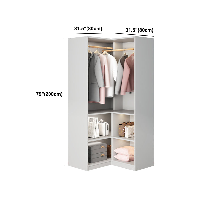 Modern Style Glass Wardrobe Bedroom Wardrobe Closet with Drawer