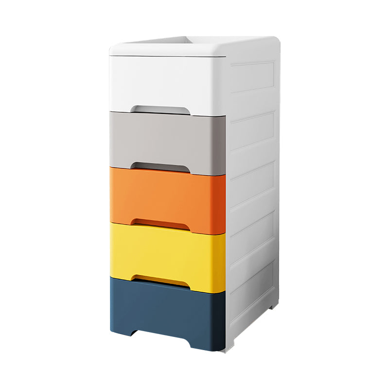 Modern Plastic Storage Cabinet with Drawer Non-Hanging Wardrobe Armoire