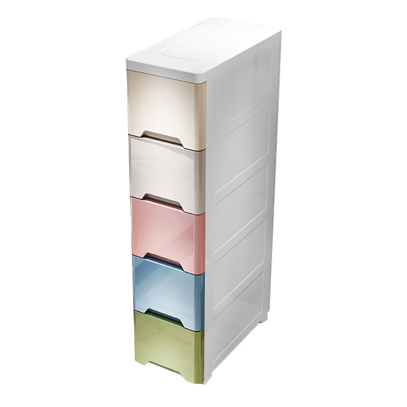 Modern Plastic Storage Cabinet with Drawer Non-Hanging Wardrobe Armoire