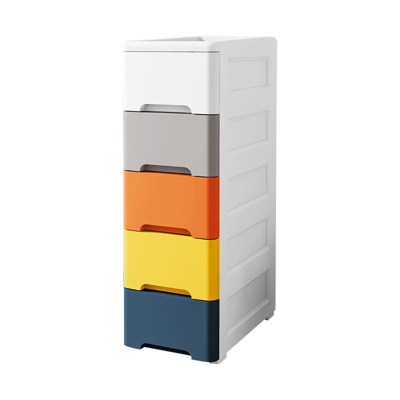 Modern Plastic Storage Cabinet with Drawer Non-Hanging Wardrobe Armoire