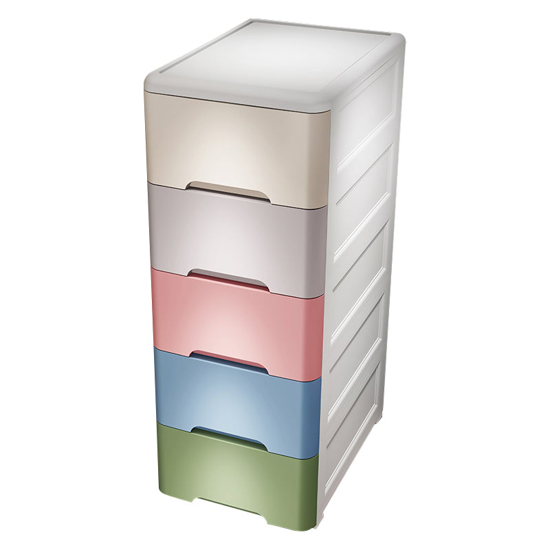 Modern Plastic Storage Cabinet with Drawer Non-Hanging Wardrobe Armoire