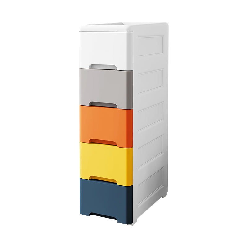 Modern Plastic Storage Cabinet with Drawer Non-Hanging Wardrobe Armoire