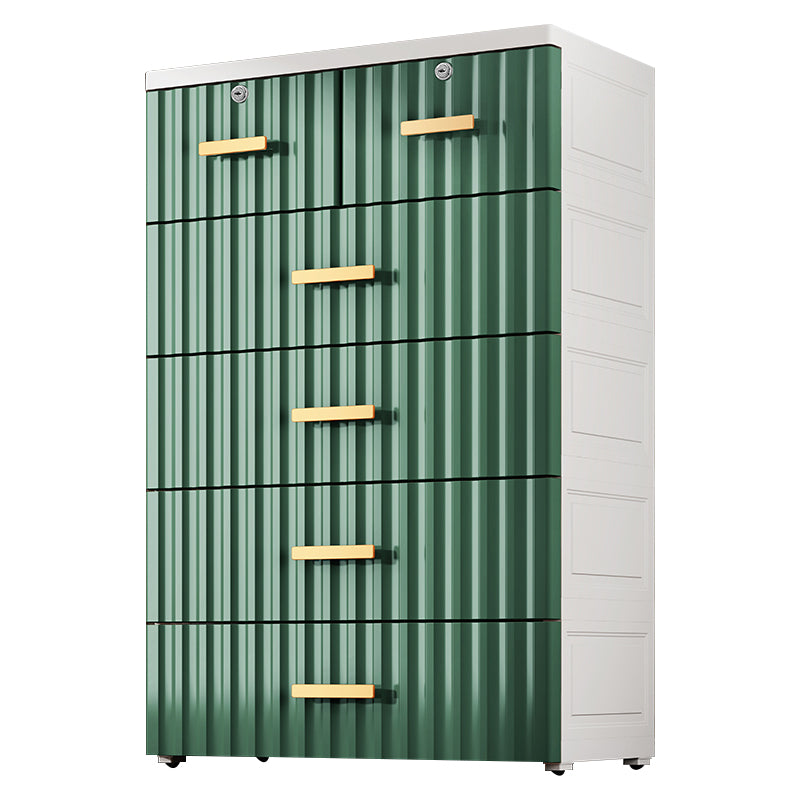 6-drawer Modern Plastic Storage Cabinet Non-Hanging Wardrobe Armoire