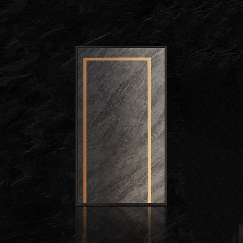 Grey Glass Door Armoire with Garment Rod Modern Storage Cabinet for Bedroom