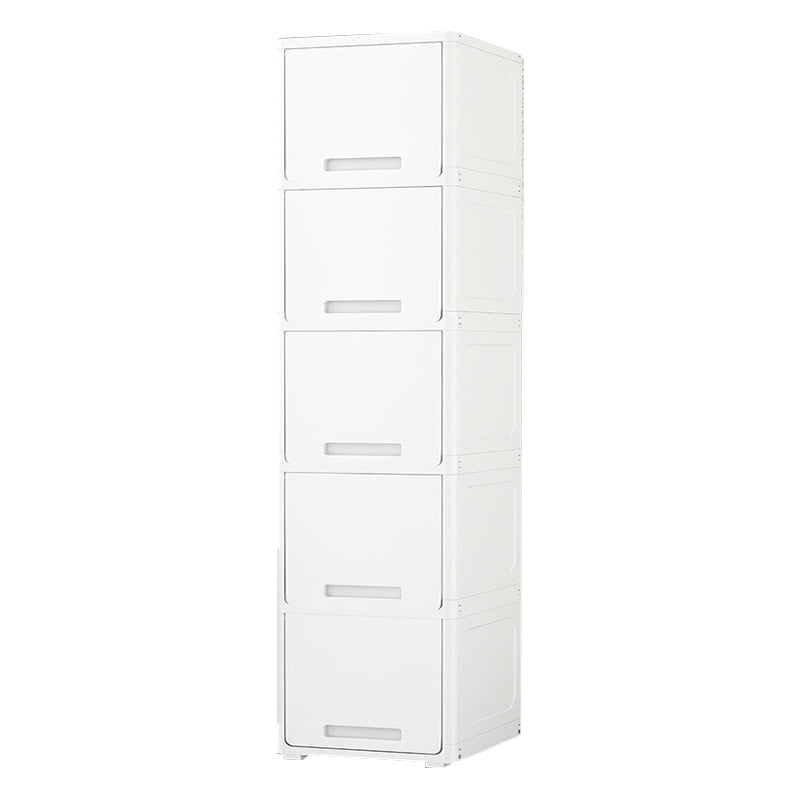 5-Door Storage Cabinet with Legs Contemporary Non-Hanging Armoire